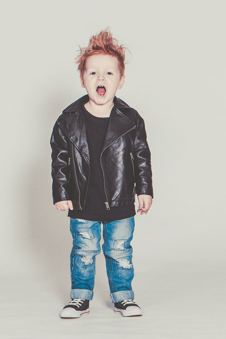 Cool Boys Kids Leather Coat