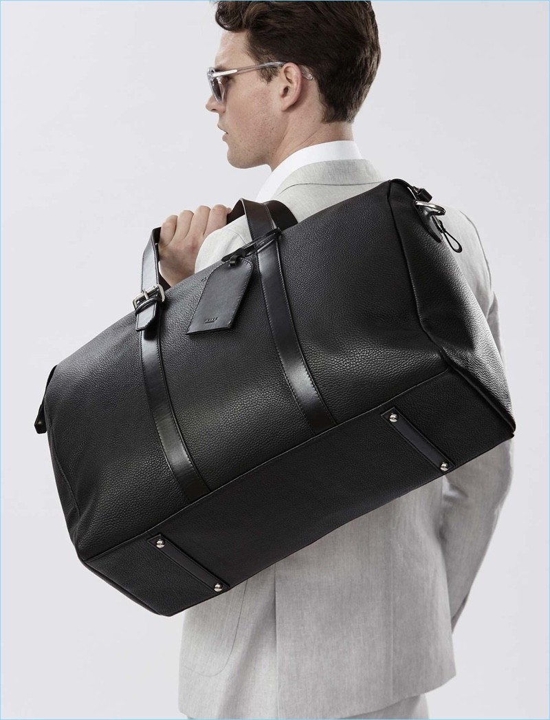 black shoulder luggage bag