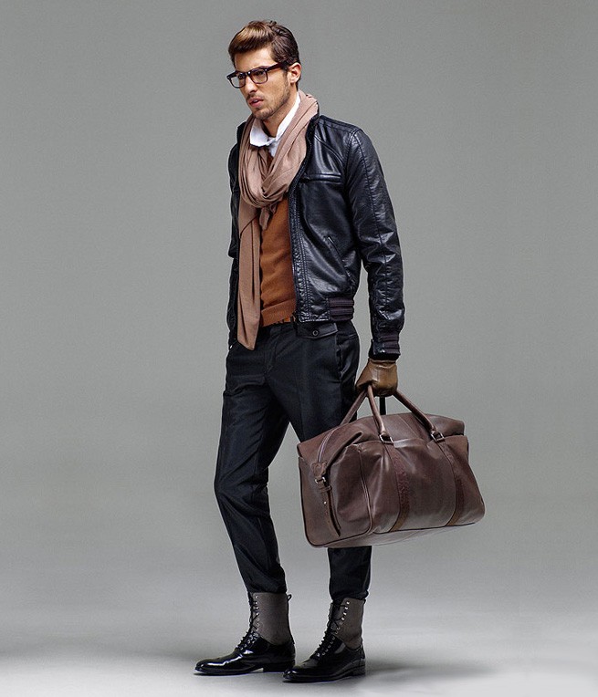stylish jacket & travel bag combo