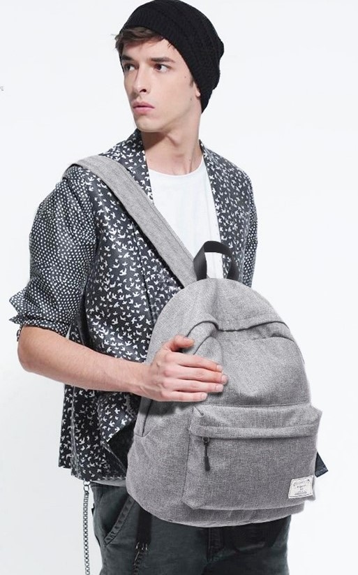grey college bag